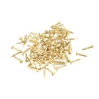 Harfington Tiny Brass Nails 1mmX8mm for DIY Decorative Pictures Wooden Boxes Household Accessories 200pcs