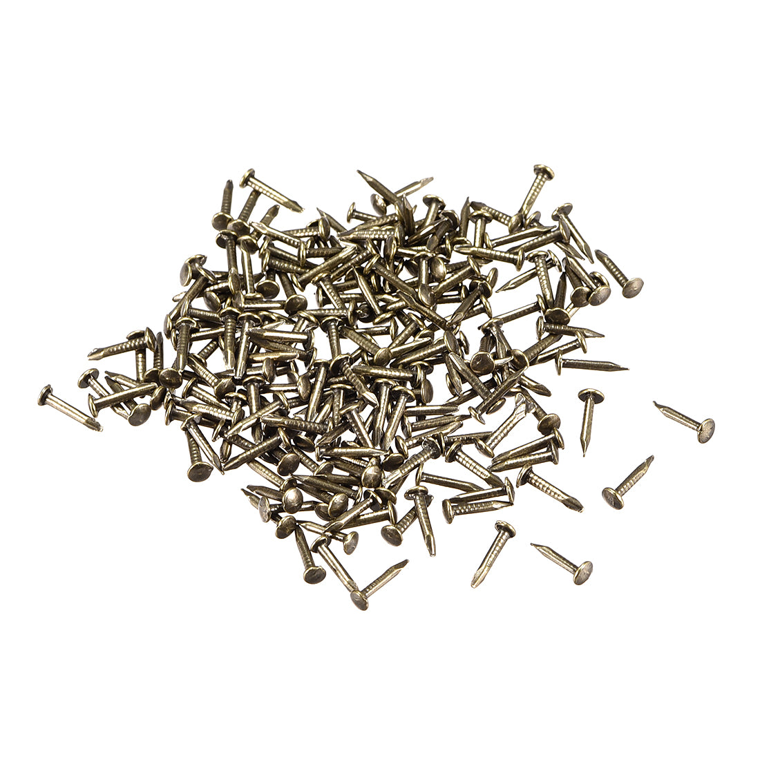 Harfington Small Tiny Nails 1X8mm for DIY Decorative Pictures Wooden Boxes Household Accessories Bronze Tone 300pcs