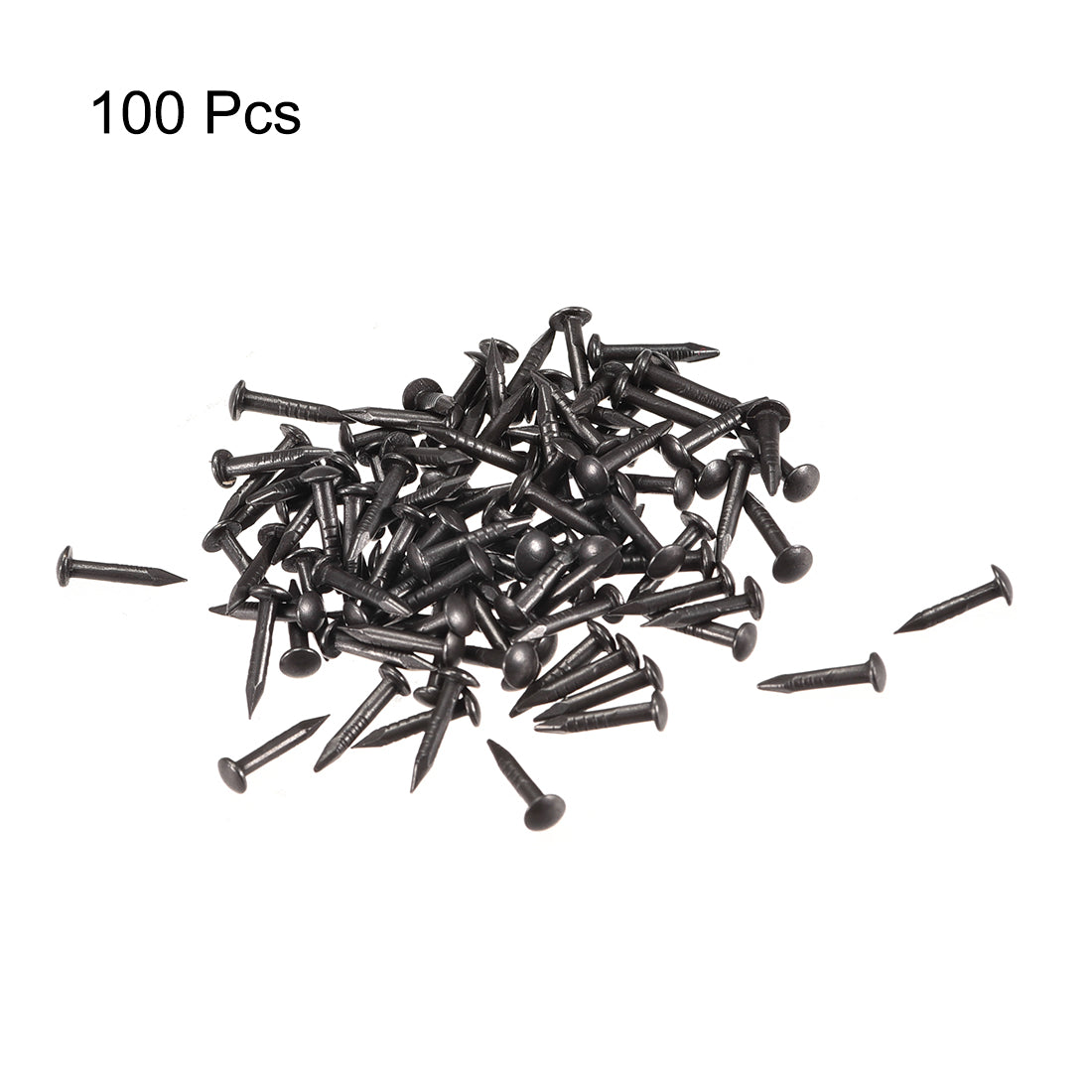 Harfington Tiny Nails 1.2mmX8mm for DIY Decorative Pictures Wooden Boxes Household Accessories Black 100pcs