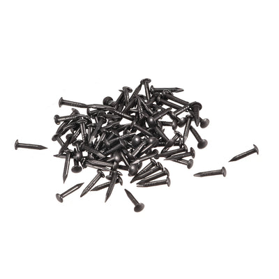 Harfington Tiny Nails 1.2mmX8mm for DIY Decorative Pictures Wooden Boxes Household Accessories Black 100pcs
