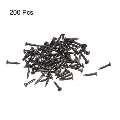 Harfington Tiny Nails 1.2mmX8mm for DIY Decorative Pictures Wooden Boxes Household Accessories Black 200pcs