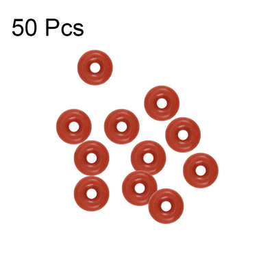 Harfington Silicone O-Rings OD, Inner Diameter, Width, Seal Gasket Red 50 Piece