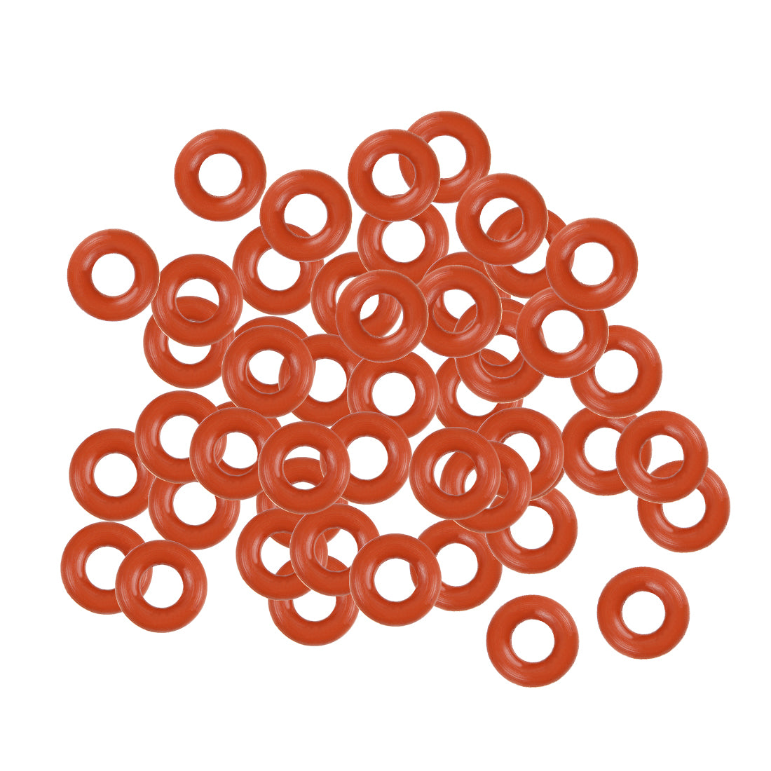 Harfington Silicone O-Rings OD, Inner Diameter, Width, Seal Gasket Red 50 Piece