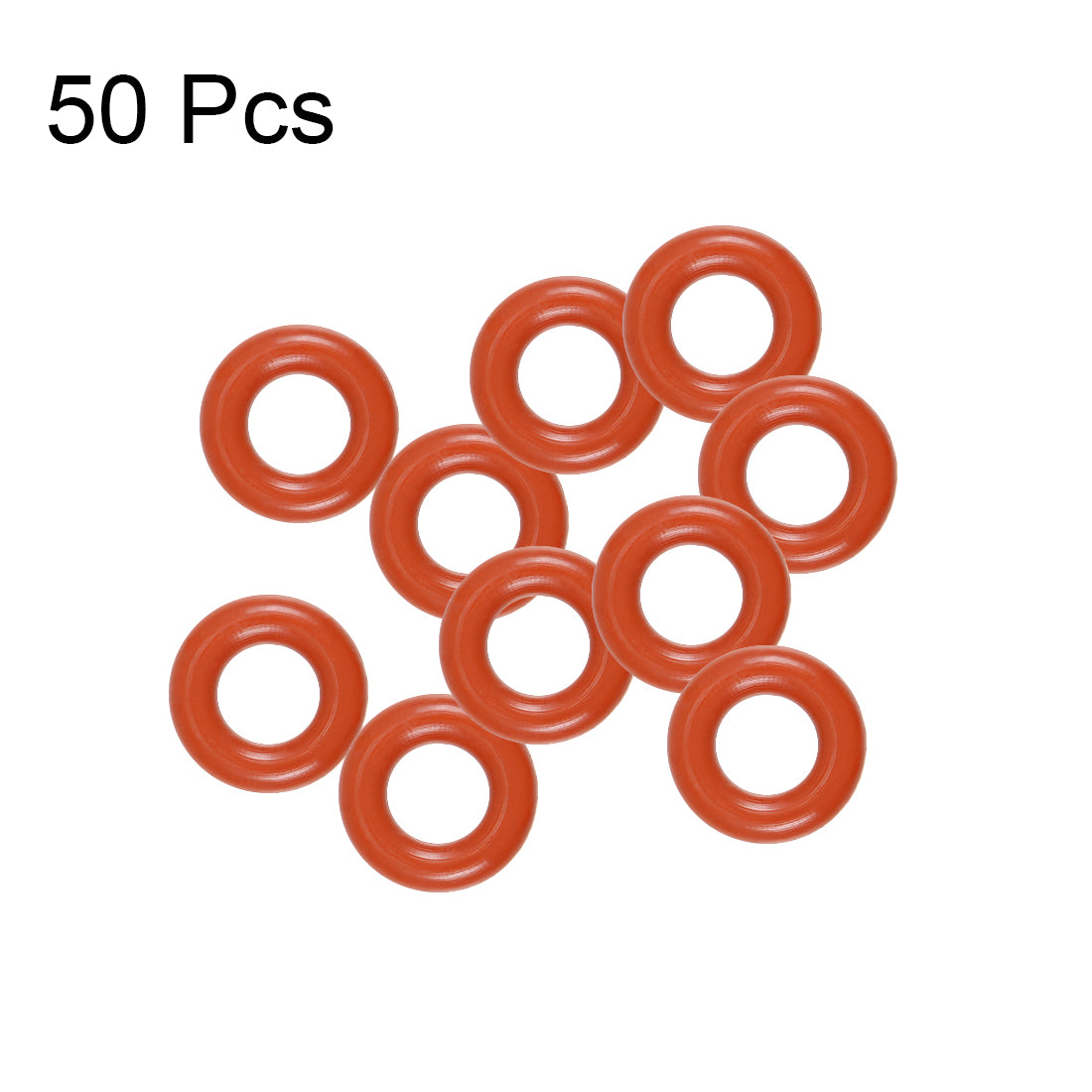 Harfington Silicone O-Rings OD, Inner Diameter, Width, Seal Gasket Red 50 Piece