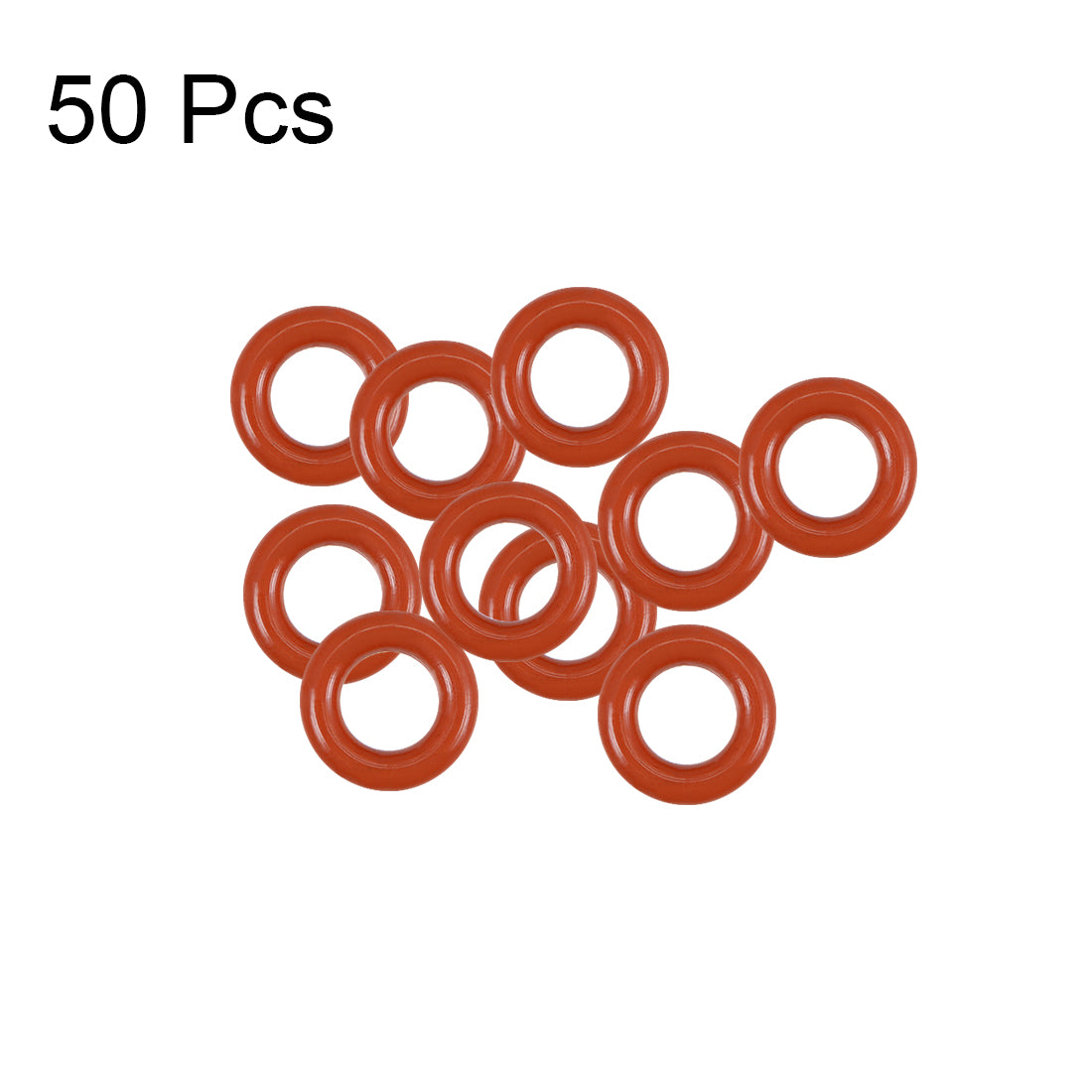 Harfington Silicone O-Rings OD, Inner Diameter, Width, Seal Gasket Red 50 Piece