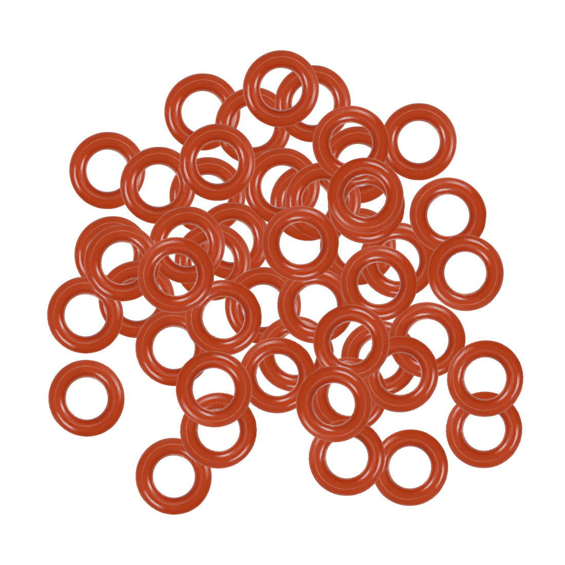 Harfington Silicone O-Rings OD, Inner Diameter, Width, Seal Gasket Red 50 Piece