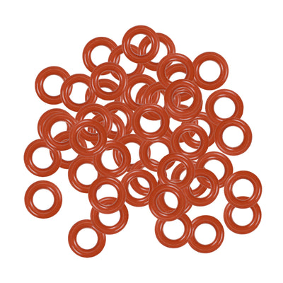 Harfington Silicone O-Rings OD, Inner Diameter, Width, Seal Gasket Red 50 Piece