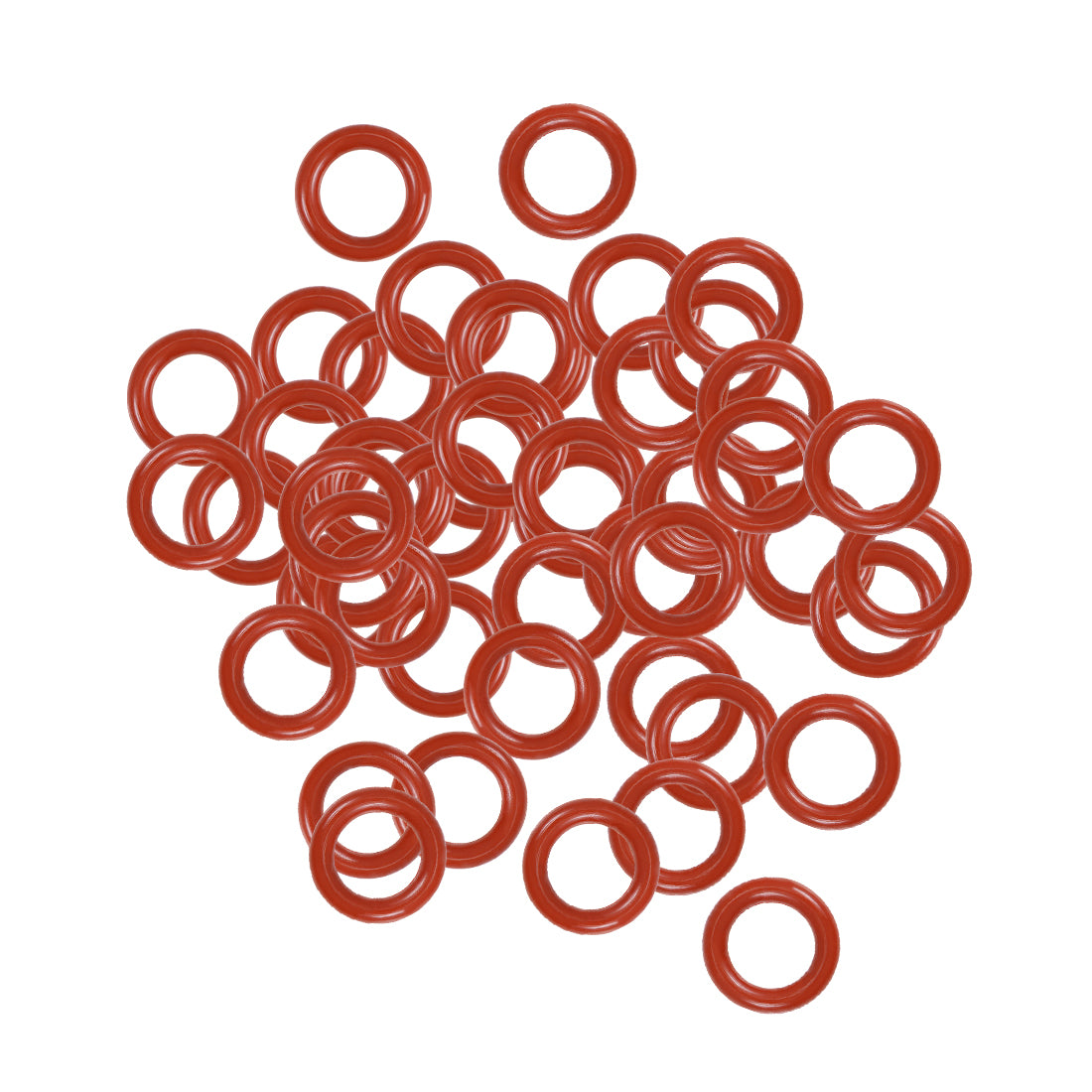 Harfington Silicone O-Rings OD, Inner Diameter, Width, Seal Gasket Red 50 Piece