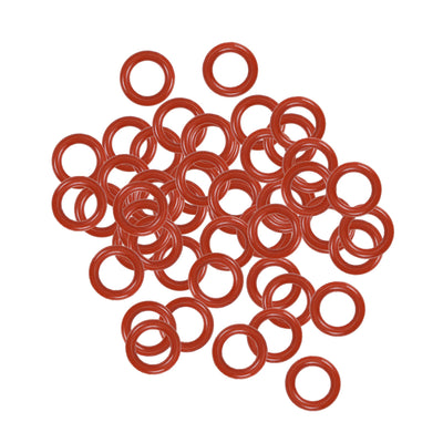 Harfington Silicone O-Rings OD, Inner Diameter, Width, Seal Gasket Red 50 Piece