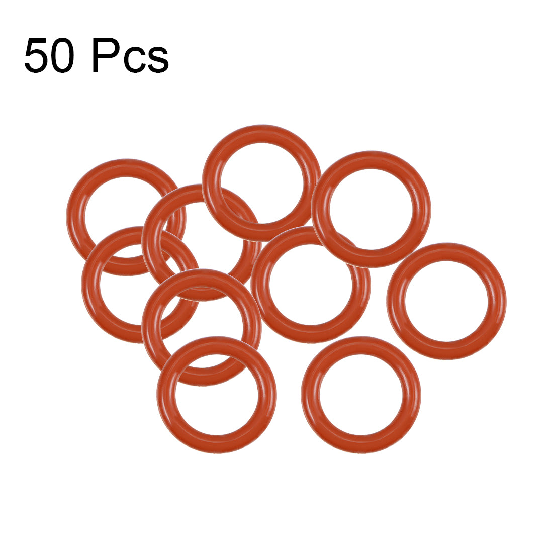 Harfington Silicone O-Rings OD, Inner Diameter, Width, Seal Gasket Red 50 Piece