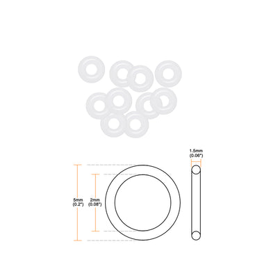 Harfington Silicone O-Rings Gasket for Compressor Valves Pipe Repair