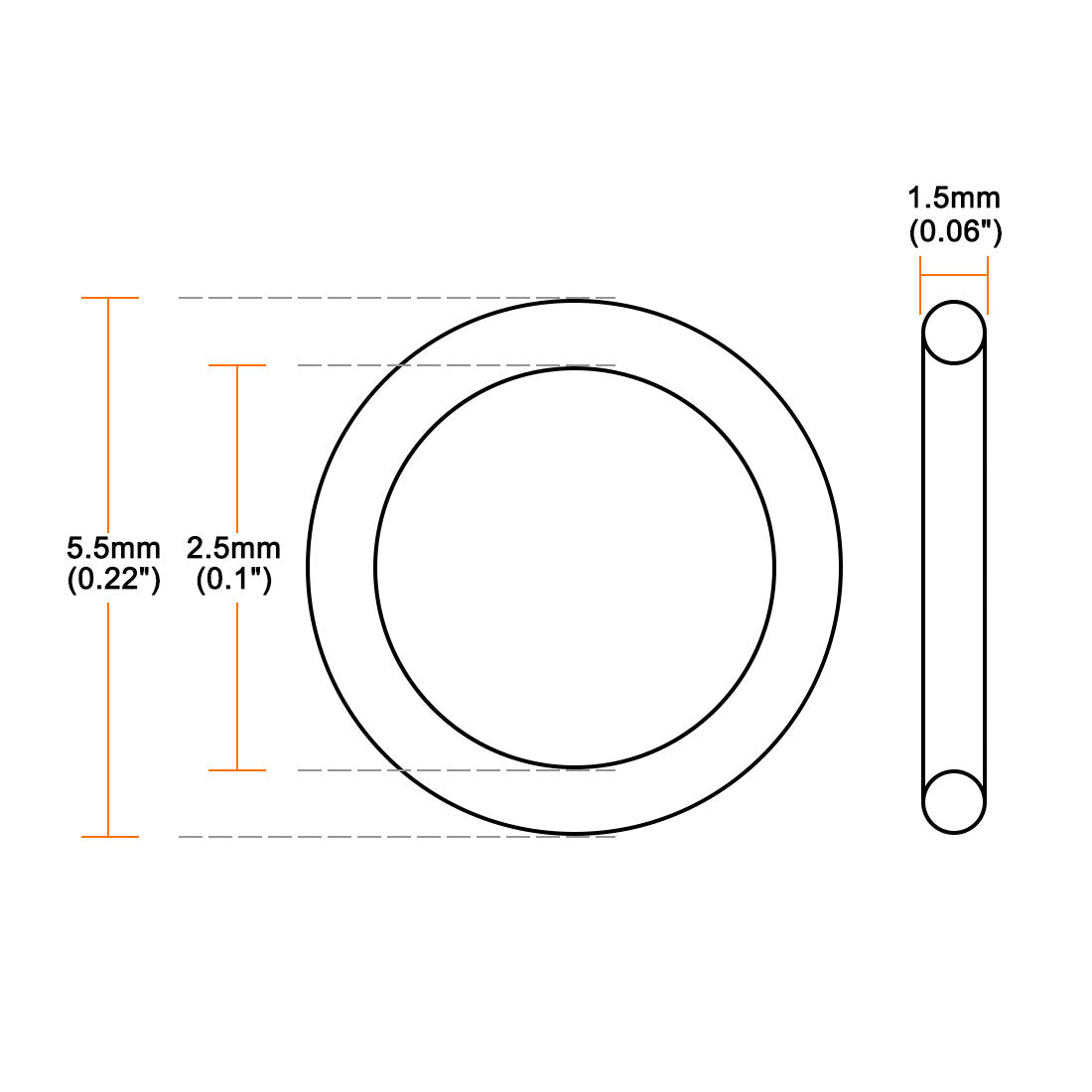 Harfington Silicone O-Rings Gasket for Compressor Valves Pipe Repair