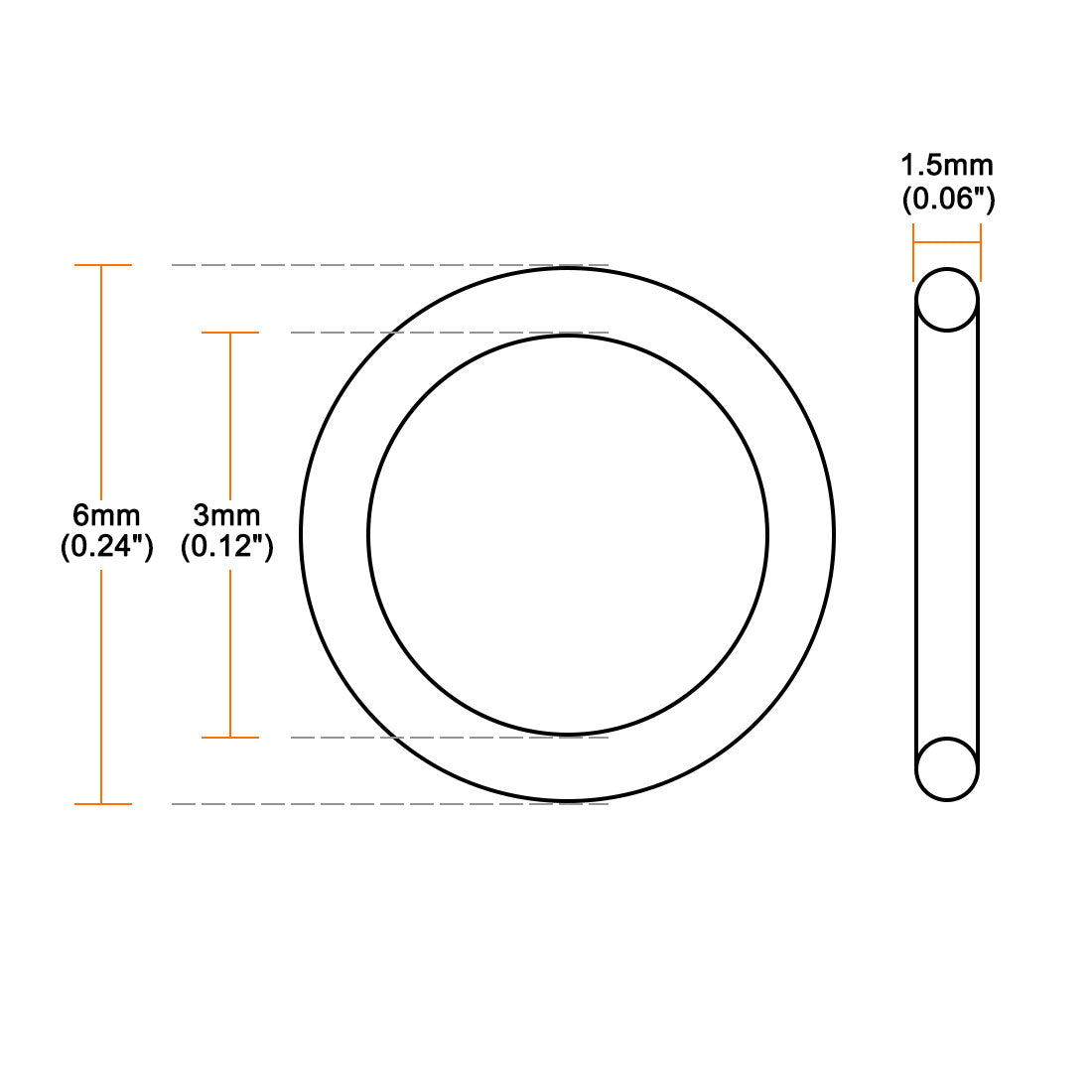 Harfington Silicone O-Rings Gasket for Compressor Valves Pipe Repair