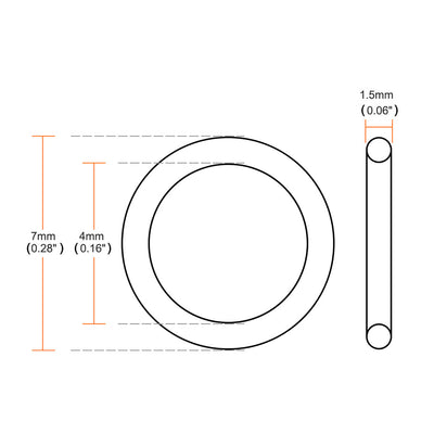 Harfington Silicone O-Rings Gasket for Compressor Valves Pipe Repair