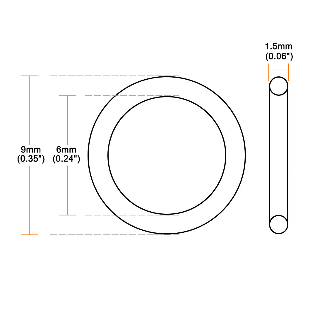 Harfington Silicone O-Rings Gasket for Compressor Valves Pipe Repair