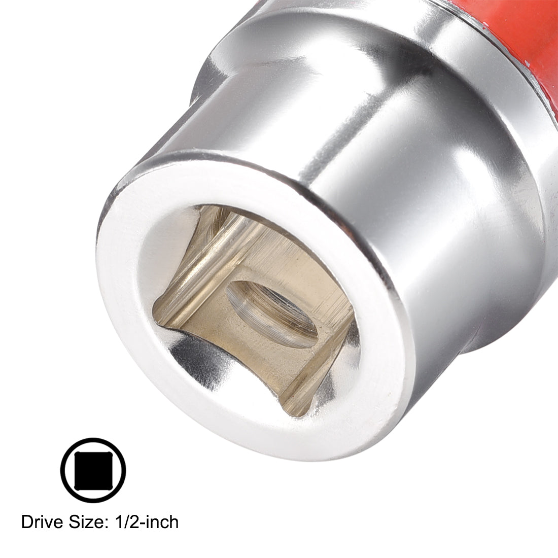 Harfington 2 Pcs 1/2-Inch Drive by 22mm Shallow Socket with Red Band, Cr-V, 6-Point, Metric
