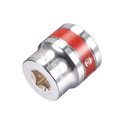 Harfington Drive by Shallow Socket with Red Band, Cr-V, 6-Point, Metric