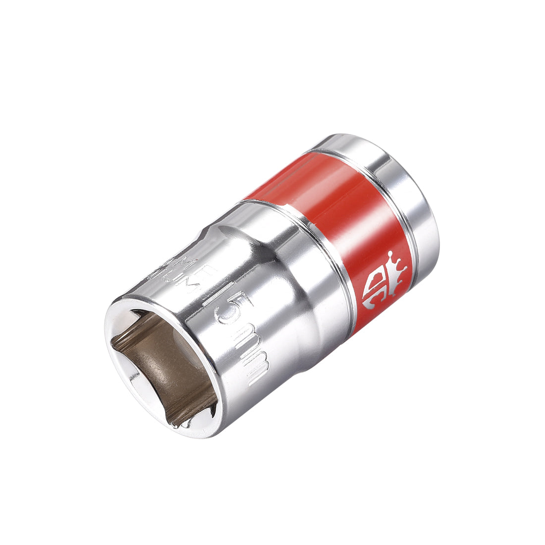 Harfington 1/2-Inch Drive by 15mm Shallow Socket with Red Band, Cr-V, 12-Point, Metric