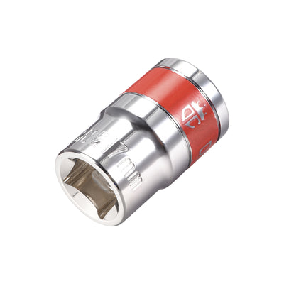 Harfington 1/2-Inch Drive by 17mm Shallow Socket with Red Band, Cr-V, 12-Point, Metric