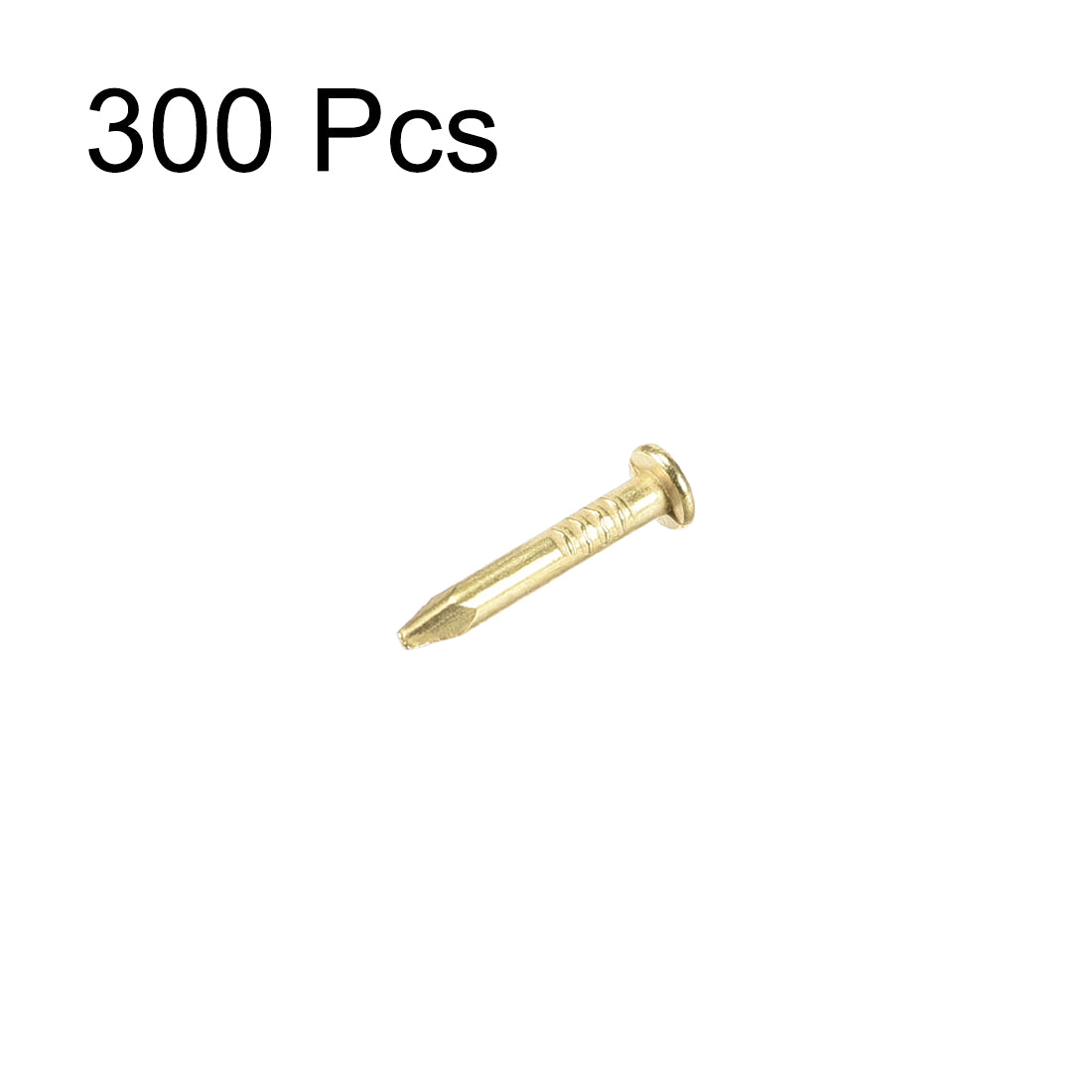 Harfington Small Tiny Nails 1.5X8mm for DIY Decorative Wooden Boxes Gold Tone 300pcs