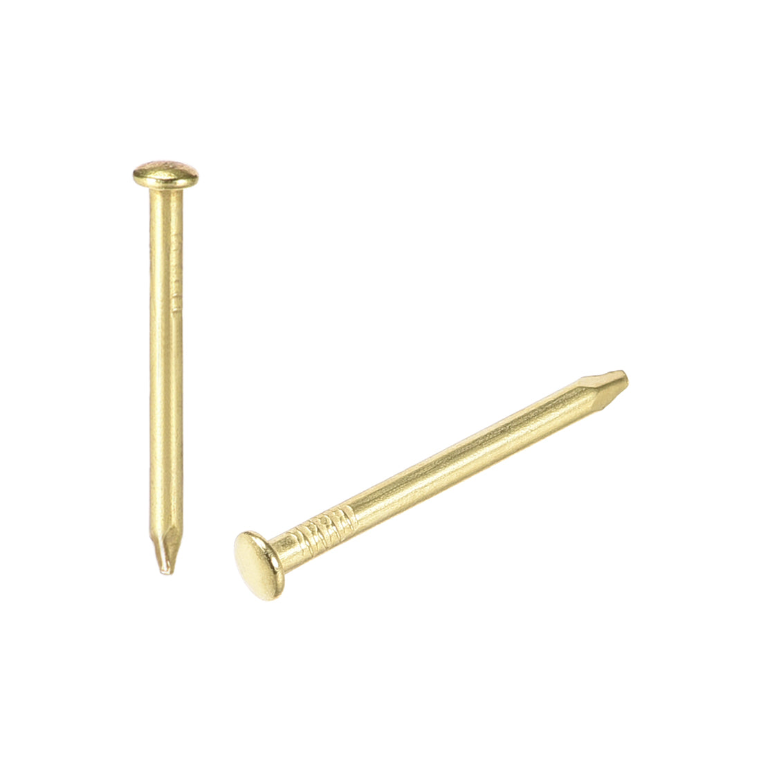 Harfington Small Tiny Nails 1.5X19mm for DIY Decorative Wooden Boxes Gold Tone 100pcs