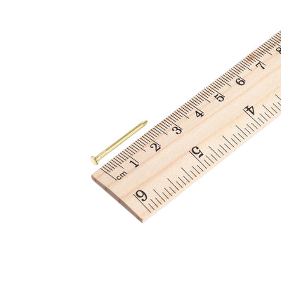 Harfington Small Tiny Nails 1.5X25mm for DIY Decorative Wooden Boxes Gold Tone 300pcs