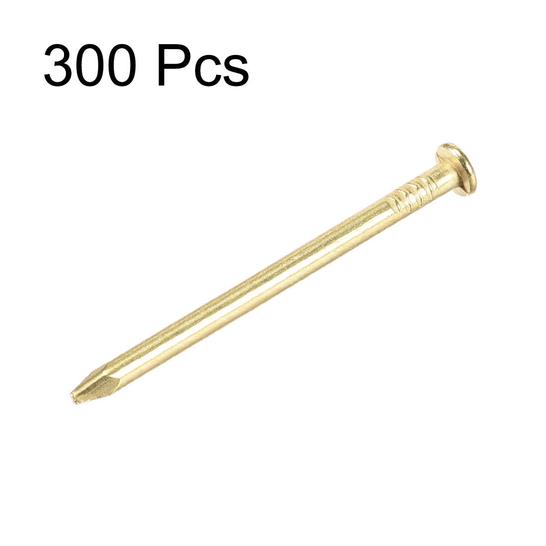 Harfington Small Tiny Nails 1.5X30mm for DIY Decorative Wooden Boxes Gold Tone 300pcs
