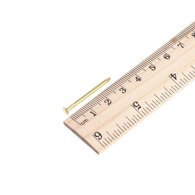 Harfington Small Tiny Nails 1.5X30mm for DIY Decorative Wooden Boxes Gold Tone 300pcs
