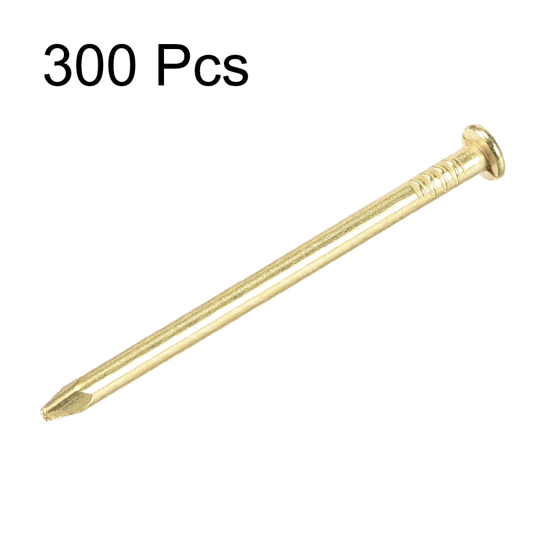 Harfington Small Tiny Nails 1.5X35mm for DIY Decorative Wooden Boxes Gold Tone 300pcs