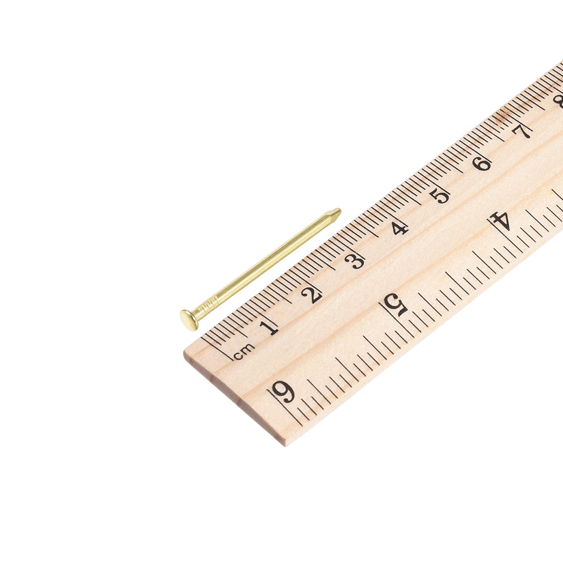 Harfington Small Tiny Nails 1.5X35mm for DIY Decorative Wooden Boxes Gold Tone 300pcs