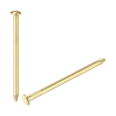 Harfington Small Tiny Nails 1.5X35mm for DIY Decorative Wooden Boxes Gold Tone 300pcs