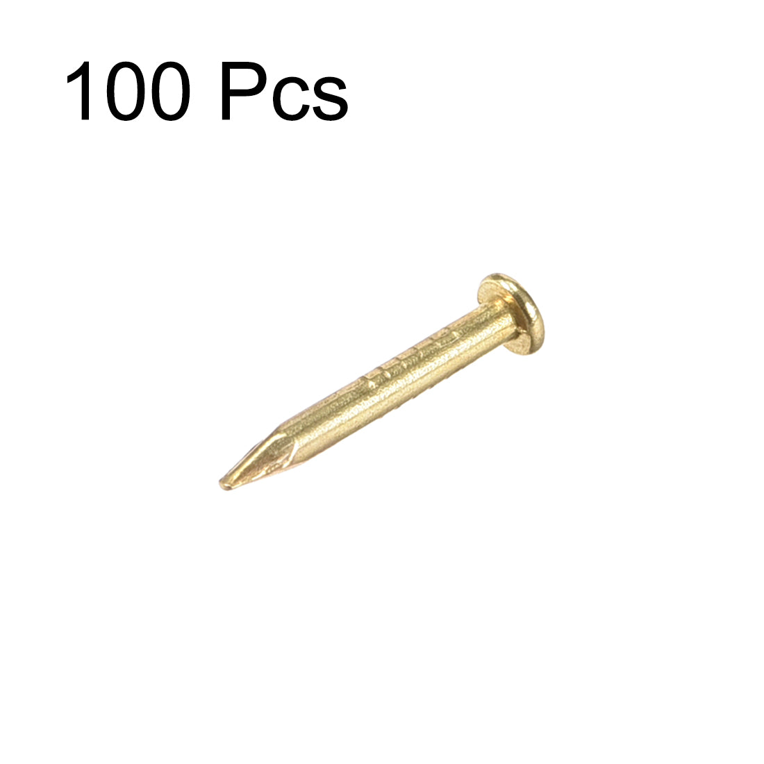 Harfington Small Tiny Nails 1.8X10mm for DIY Decorative Wooden Boxes Gold Tone 100pcs