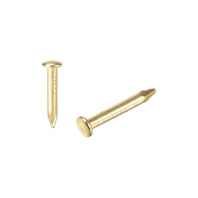 Harfington Small Tiny Nails 1.8X10mm for DIY Decorative Wooden Boxes Gold Tone 100pcs