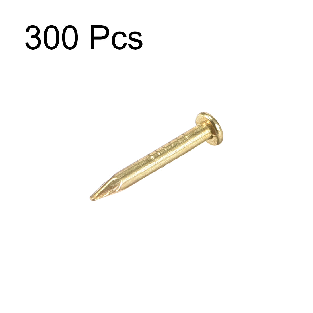 Harfington Small Tiny Nails 1.8X10mm for DIY Decorative Wooden Boxes Gold Tone 300pcs