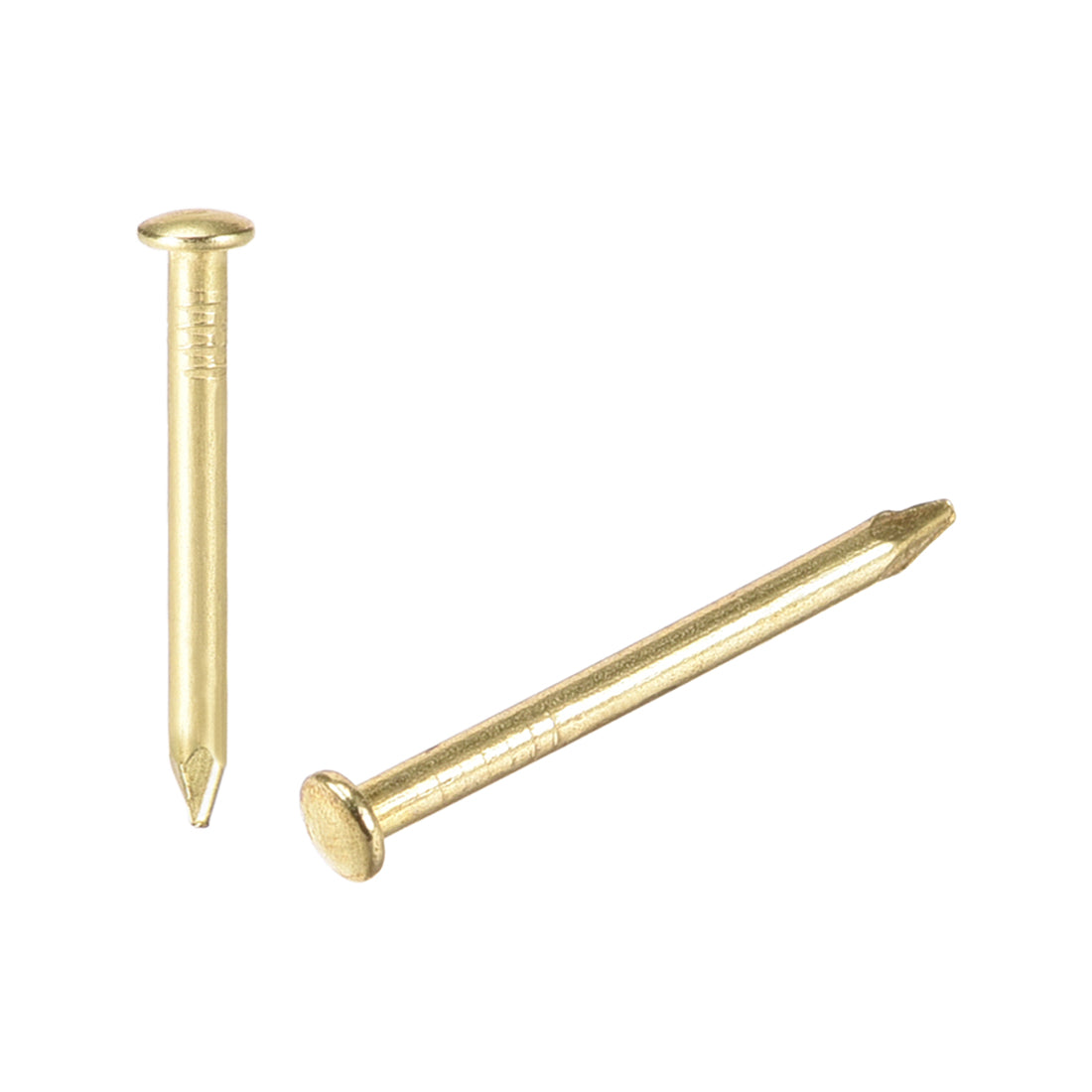 Harfington Small Tiny Nails 1.8X23mm for DIY Decorative Wooden Boxes Gold Tone 100pcs