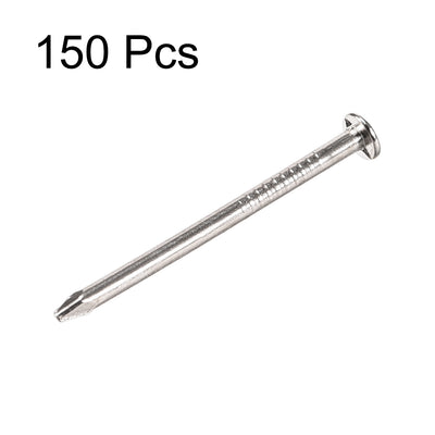 Harfington Small Tiny Nails 1.5X30mm for DIY Decorative Wooden Boxes Silver Tone 150pcs