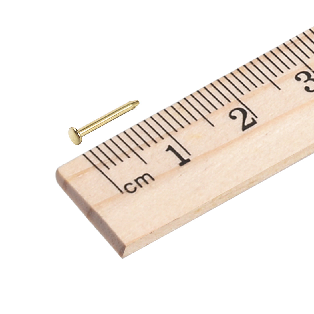 Harfington Small Tiny Nails 1.2X10mm for DIY Decorative Pictures Wooden Boxes Household Accessories Gold Tone 400pcs