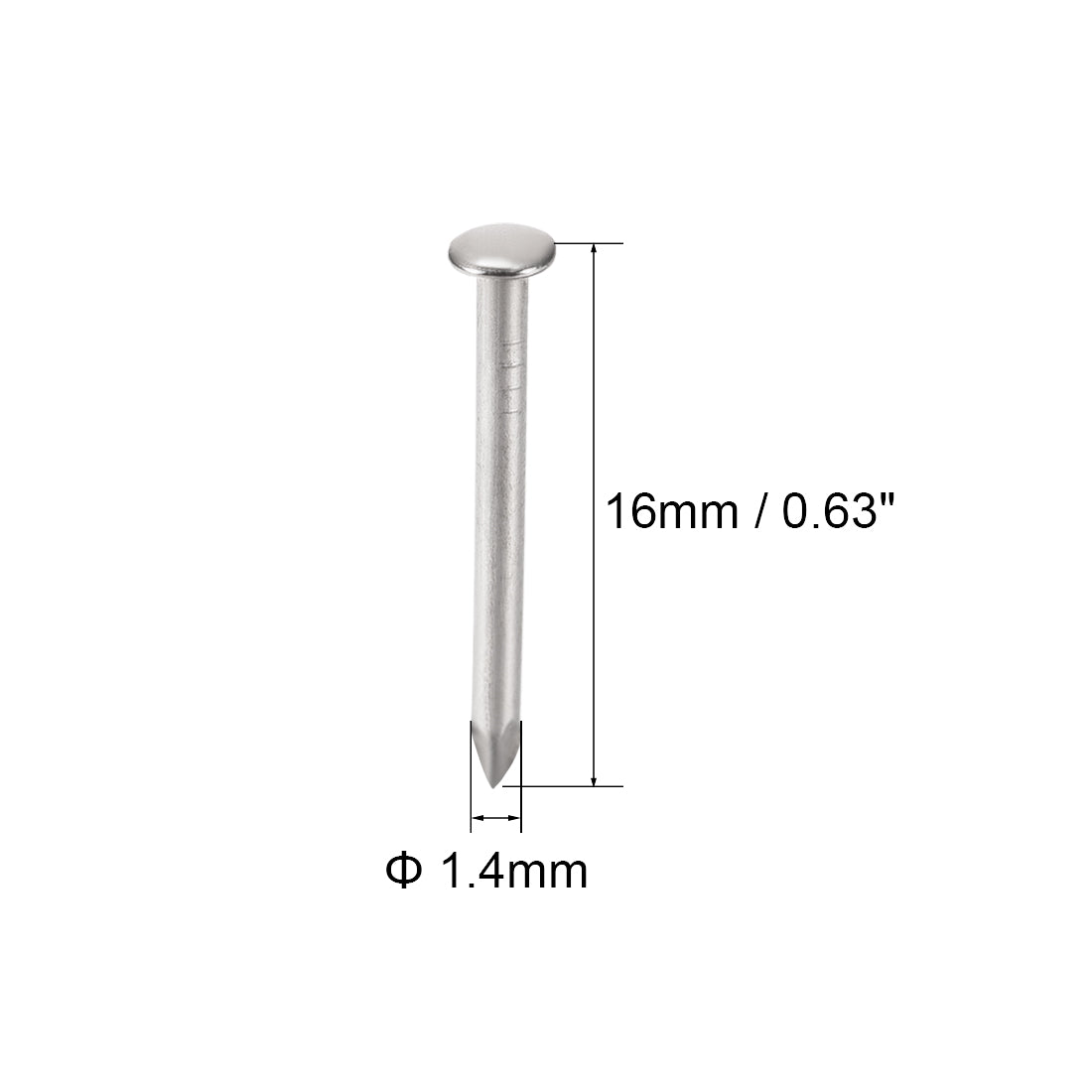 Harfington Small Tiny Nails 1.4X16mm for DIY Decorative Pictures Wooden Boxes Household Accessories 200pcs