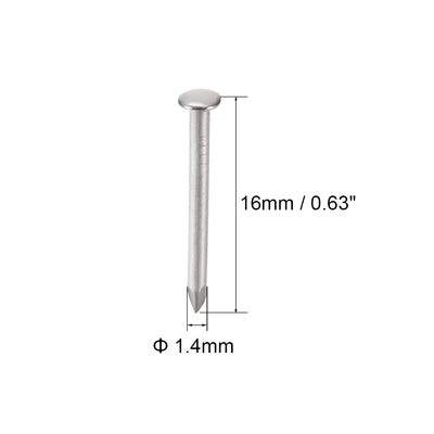 Harfington Small Tiny Nails 1.4X16mm for DIY Decorative Pictures Wooden Boxes Household Accessories 200pcs