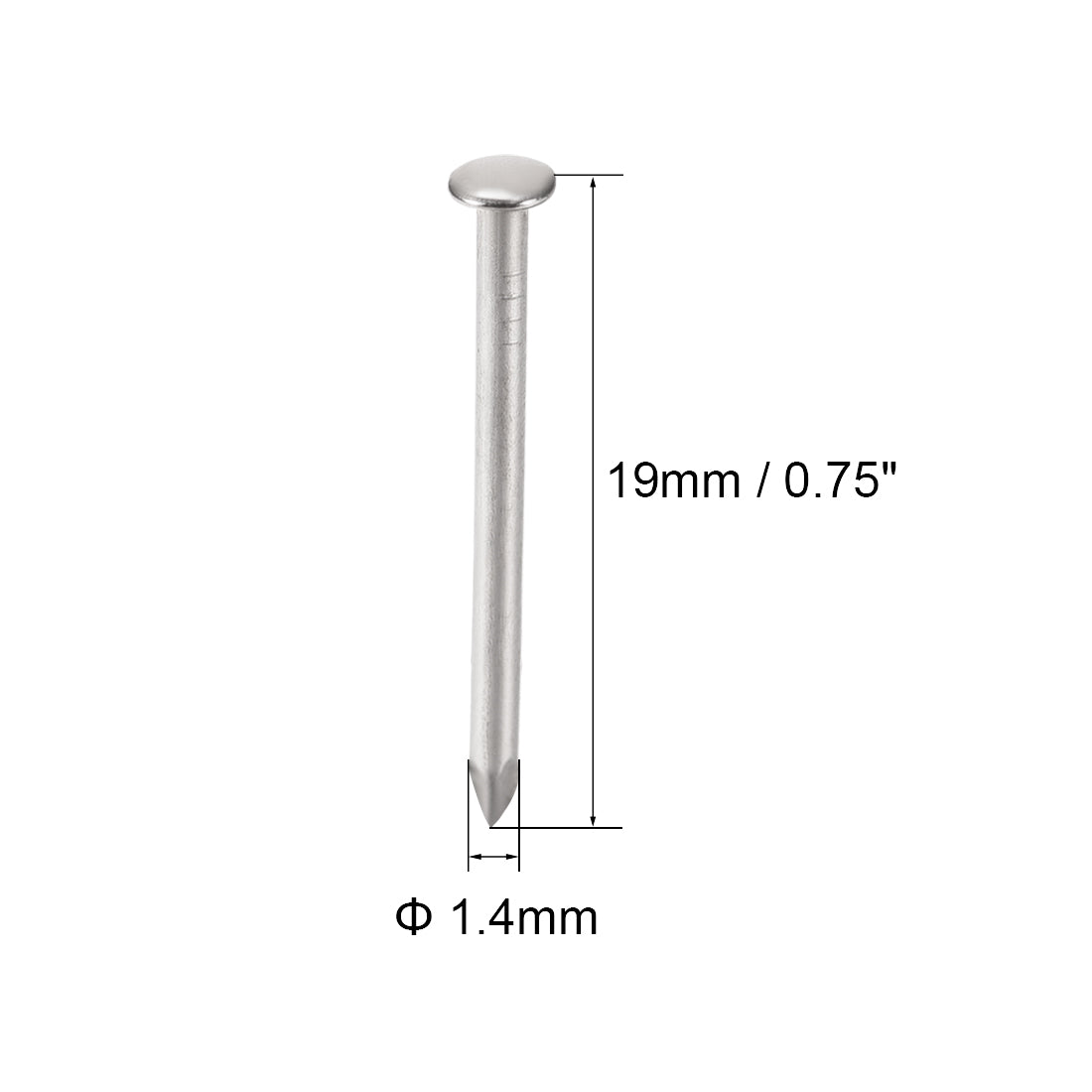 Harfington Small Tiny Nails 1.4X19mm for DIY Decorative Pictures Wooden Boxes Household Accessories 200pcs