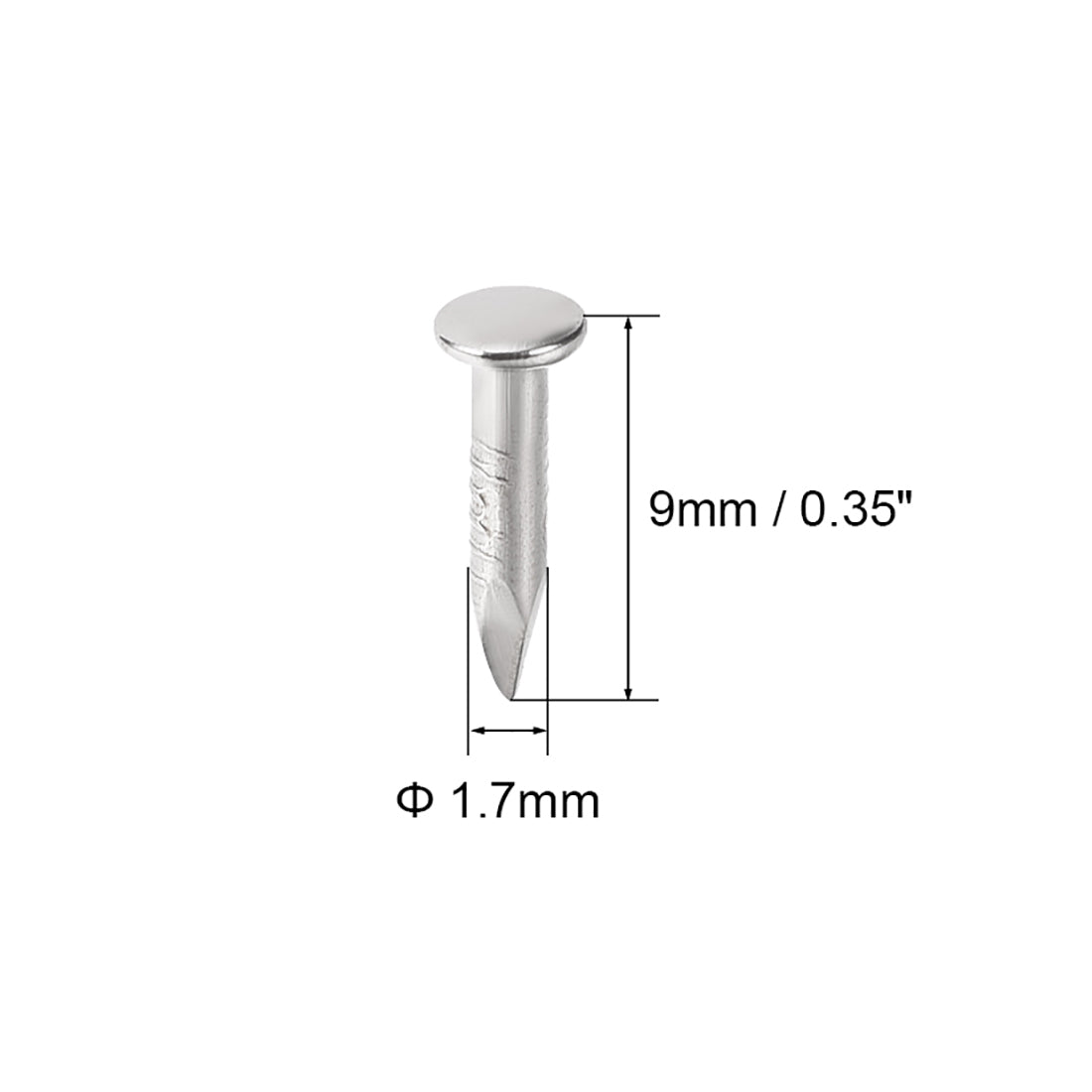 Harfington Small Tiny Nails 1.7X9mm for DIY Decorative Pictures Wooden Boxes Household Accessories 200pcs