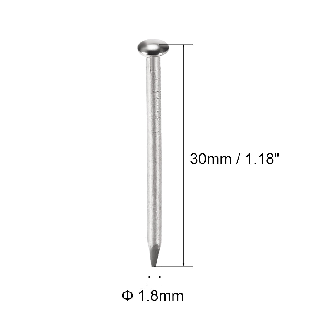 Harfington Small Tiny Nails 1.8X30mm for DIY Decorative Pictures Wooden Boxes Household Accessories 100pcs
