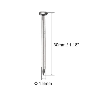 Harfington Small Tiny Nails 1.8X30mm for DIY Decorative Pictures Wooden Boxes Household Accessories 100pcs