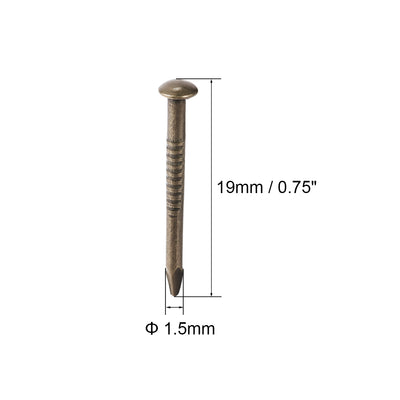 Harfington Small Tiny Nails 1.5X19mm for DIY Decorative Pictures Wooden Boxes Household Accessories 200pcs