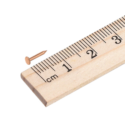 Harfington Small Tiny Nails 1.2X8mm for DIY Decorative Pictures Wooden Boxes Household Accessories Copper Tone 1500pcs