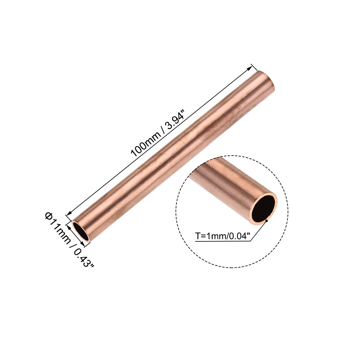 Harfington Copper Round Tube Seamless Pipes Tubing