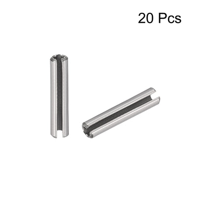 Harfington 304 Stainless Steel Split Spring Roll Dowel Pins Plain Finish 20Pcs