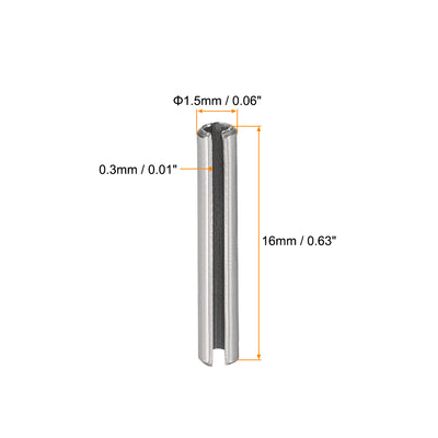 Harfington 304 Stainless Steel Split Spring Roll Dowel Pins Plain Finish 20Pcs