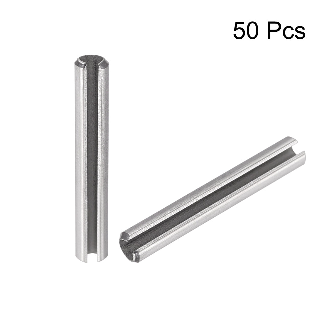 Harfington 304 Stainless Steel Split Spring Roll Dowel Pins Plain Finish 50Pcs