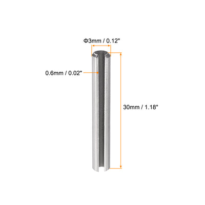 Harfington 304 Stainless Steel Split Spring Roll Dowel Pins Plain Finish 20Pcs